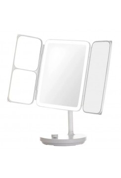 آینه آرایشی تاشو با روشنایی ال ای دی شارژی برقی مدل Jordan Judy NV536 شیائومی - Xiaomi Jordan And Judy NV536 LED Countertop Vanity Mirror Foldable